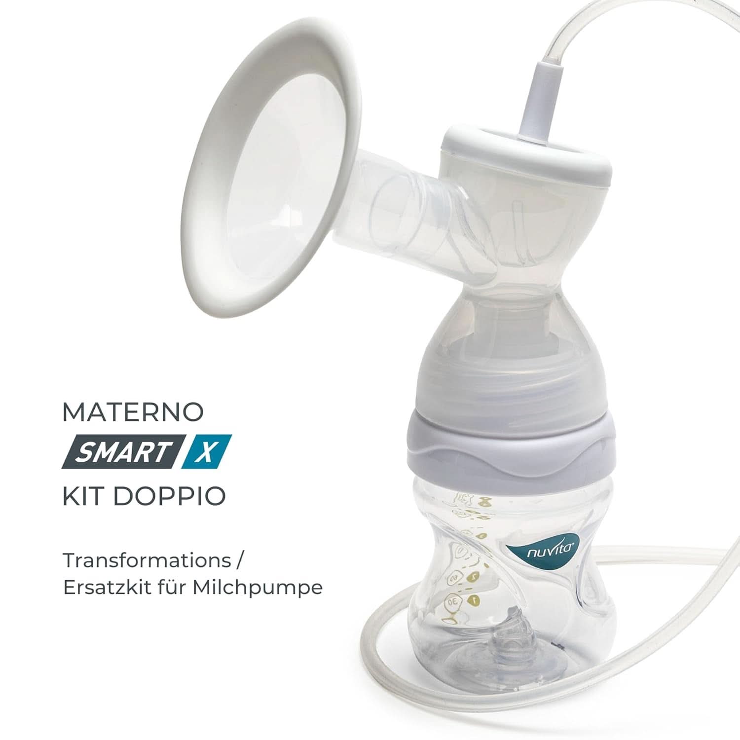 Nuvita Efficient Doppelpumpenset für Materno Smart X - 1287KDX | Komplettes Zubehörset, Anti-Kolik-Flasche, zugelassen von Aio Accesorii Hrana si Alattare Bebe Naty Shop