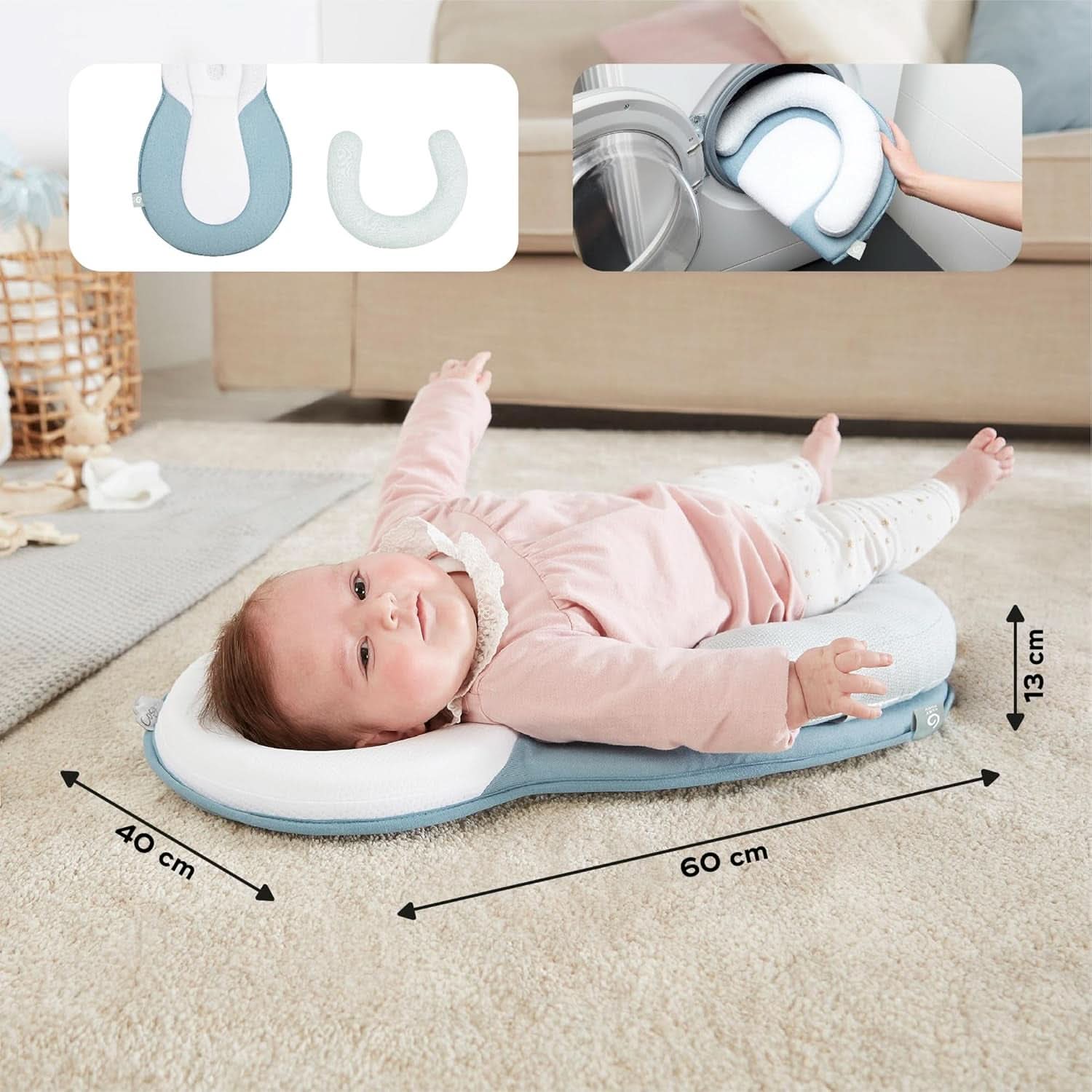 Babymoov Cosydream Mosaik-Positionierungskissen für Babys zur Linderung von Koliken und zur Vorbeugung von Plagiozephalie, 0-3 Monate Zubehör Essen und Stillen Bebe Naty Shop