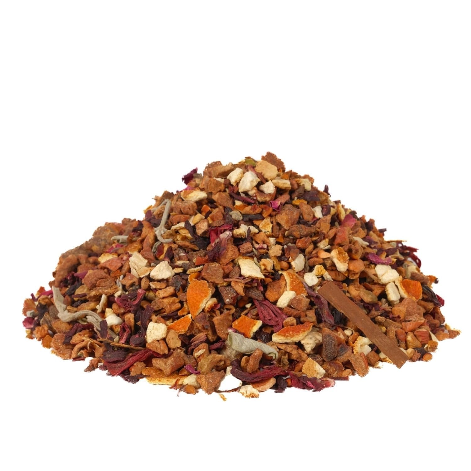 Ceai de fructe – 100 g Amestec aromat de fructe cu mere, hibiscus și scorțișoară – Pungă cu fermoar, aproximativ 25 de cești – Fără aditivi, ambalat în Germania