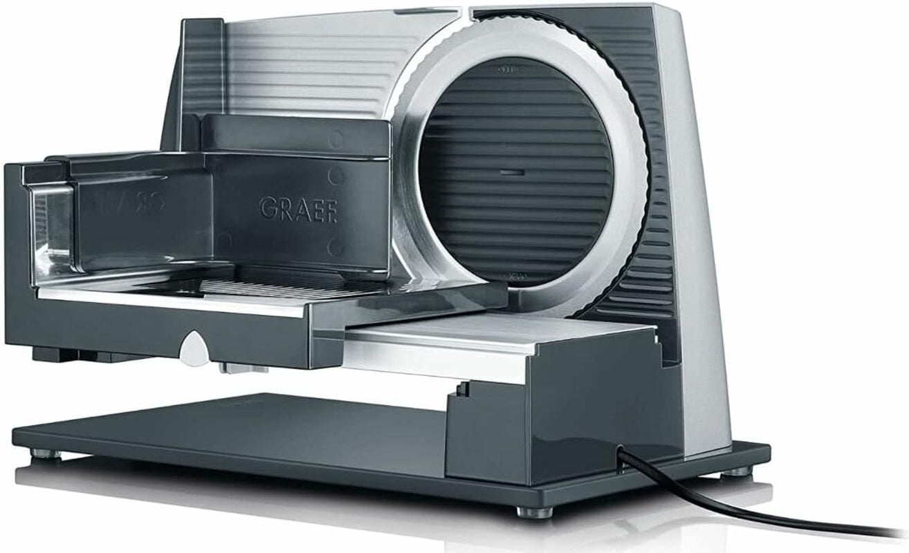 GRAEF SKS S32000, feliator electric argintiu cu carcasă complet metalică si placă de bază din sticlă Rasnite si Feliatoare Naty Shop