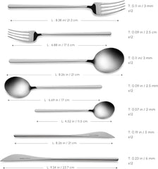 Karaca Focus Elegance, 84-teiliges Besteckset, 12 Personen Kitchen Naty Shop