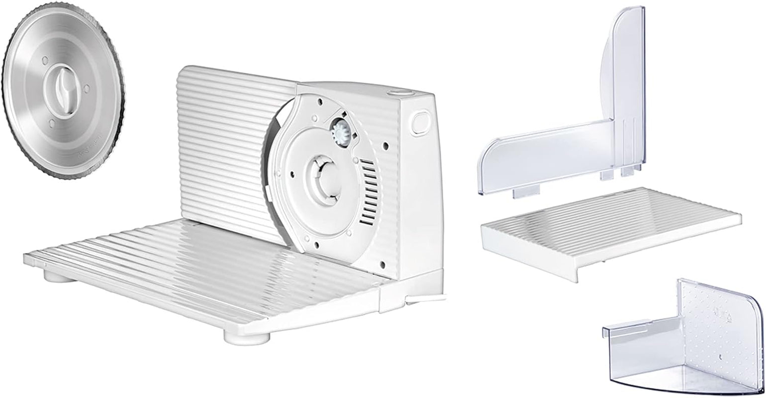 MPM MKR-05 Universeller elektrischer Allesschneider, einstellbare Schnittstärke bis 15 mm, 150 W. Aktenvernichter und Schneidemaschinen Naty Shop