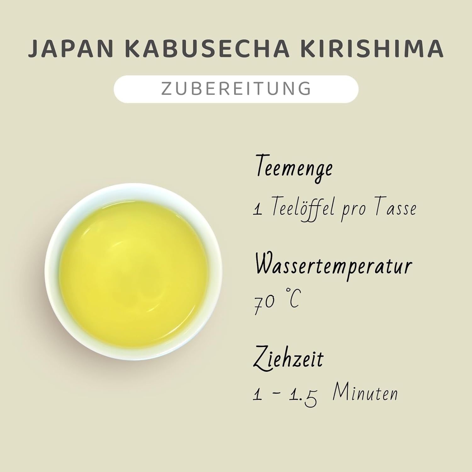 Ceai verde japonez Kabusecha Kirishima, Kabuse Sencha japonez, ceai verde premium vrac, fără arome adăugate | Wondertea Ceai verde japonez Kabusecha (50 g)