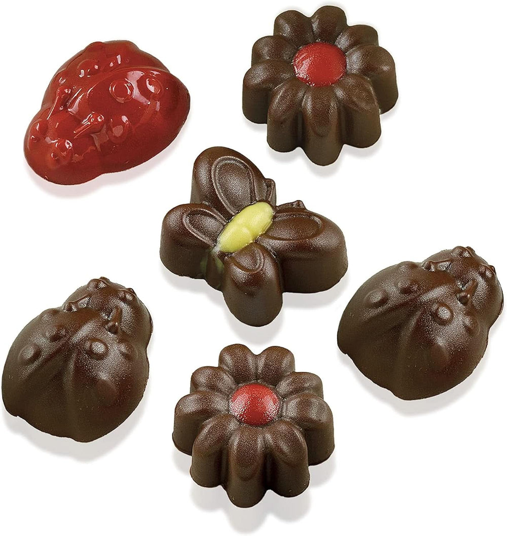 Silikomart 199199, matrita pentru ciocolata, model de Primavara, 15 praline, Maro Bucatarie Naty Shop