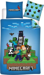 Minecraft Ready to Survive, set de lenjerie de pat pentru copii, microfibre Lenjerie de pat - copii Naty Shop