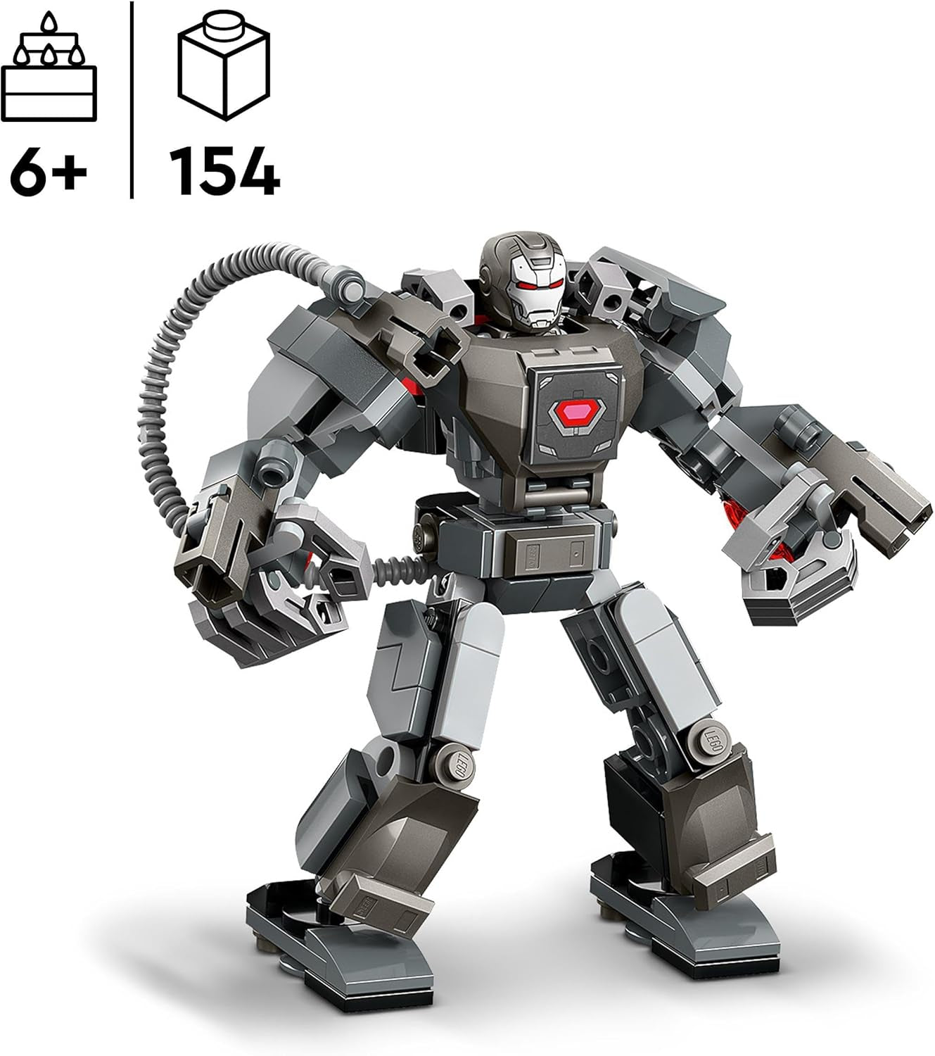 LEGO Marvel War Machine Mech 3-Shooter Super Hero Bauspielzeug für Kinder MCU Legendäre Actionfigur Geschenk für 6-jährige Jungen und Mädchen 76277 Bausets Beuche den LEGO-Store