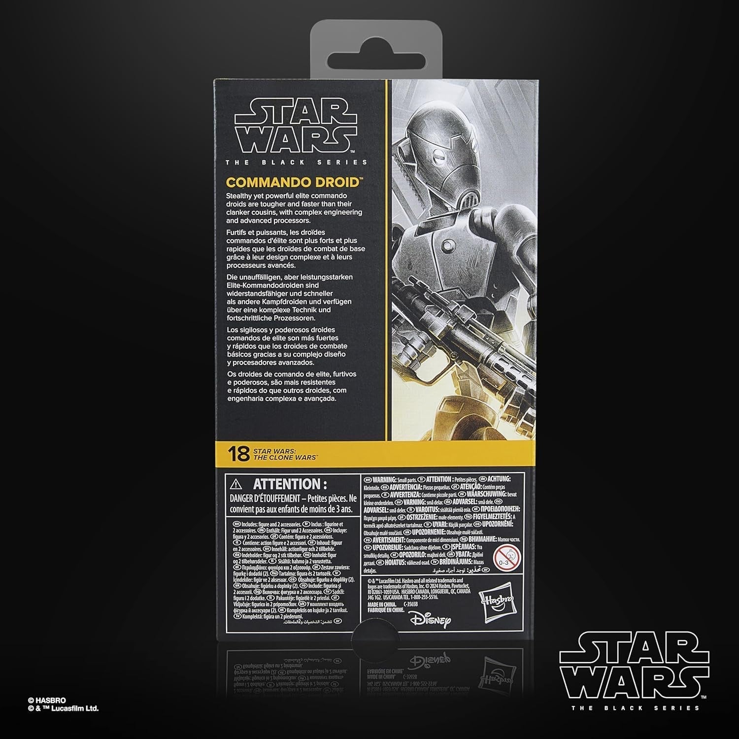 Star Wars Seria Neagră Commander Droid, Star Wars: Războiul Clonelor Premium colecționabil Figura de acțiune (15 Cm) Action figures Naty Shop