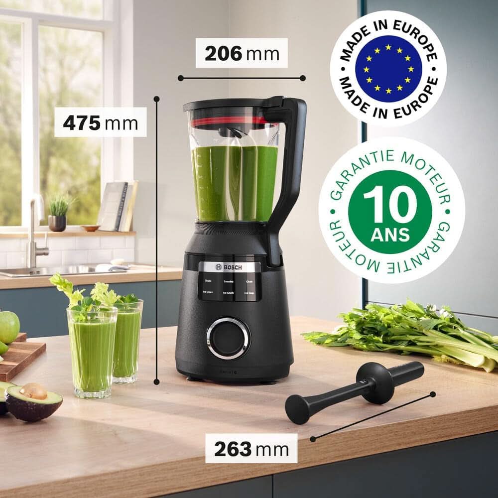 Vitapower Standmixer, Serie 6, 1.800 W, 6 Programme, Prospeed Klingen, Tritan™-Krug, Schwarz, MMB6652B Kitchen Naty Shop