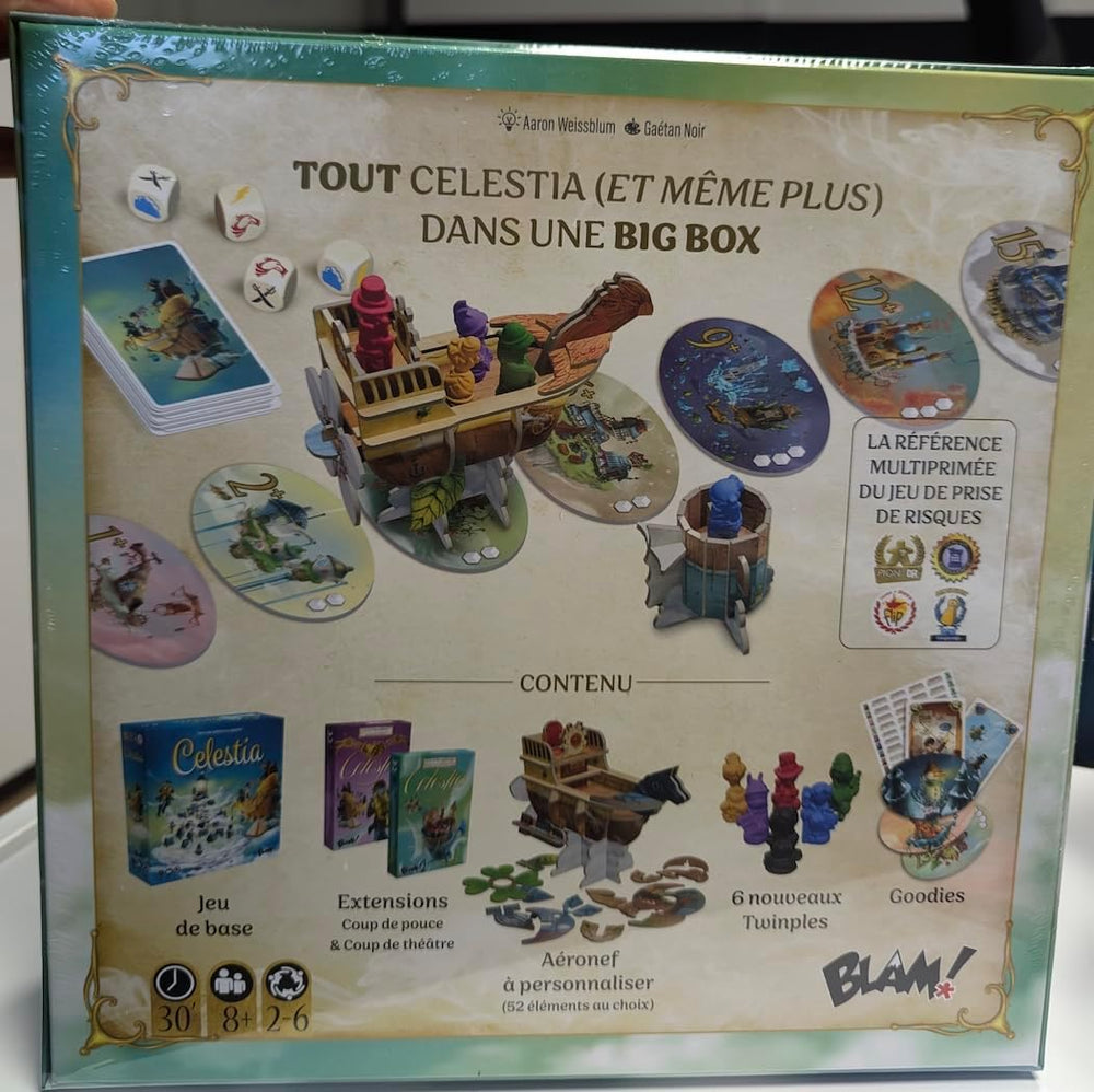 Beschuldigen! Celestia Big Box • Komplettes Basisspiel für Sammler + 2 Erweiterungen, Familienbrettspiel – für 2 bis 6 Spieler – ab 8 Jahren – 30 Minuten