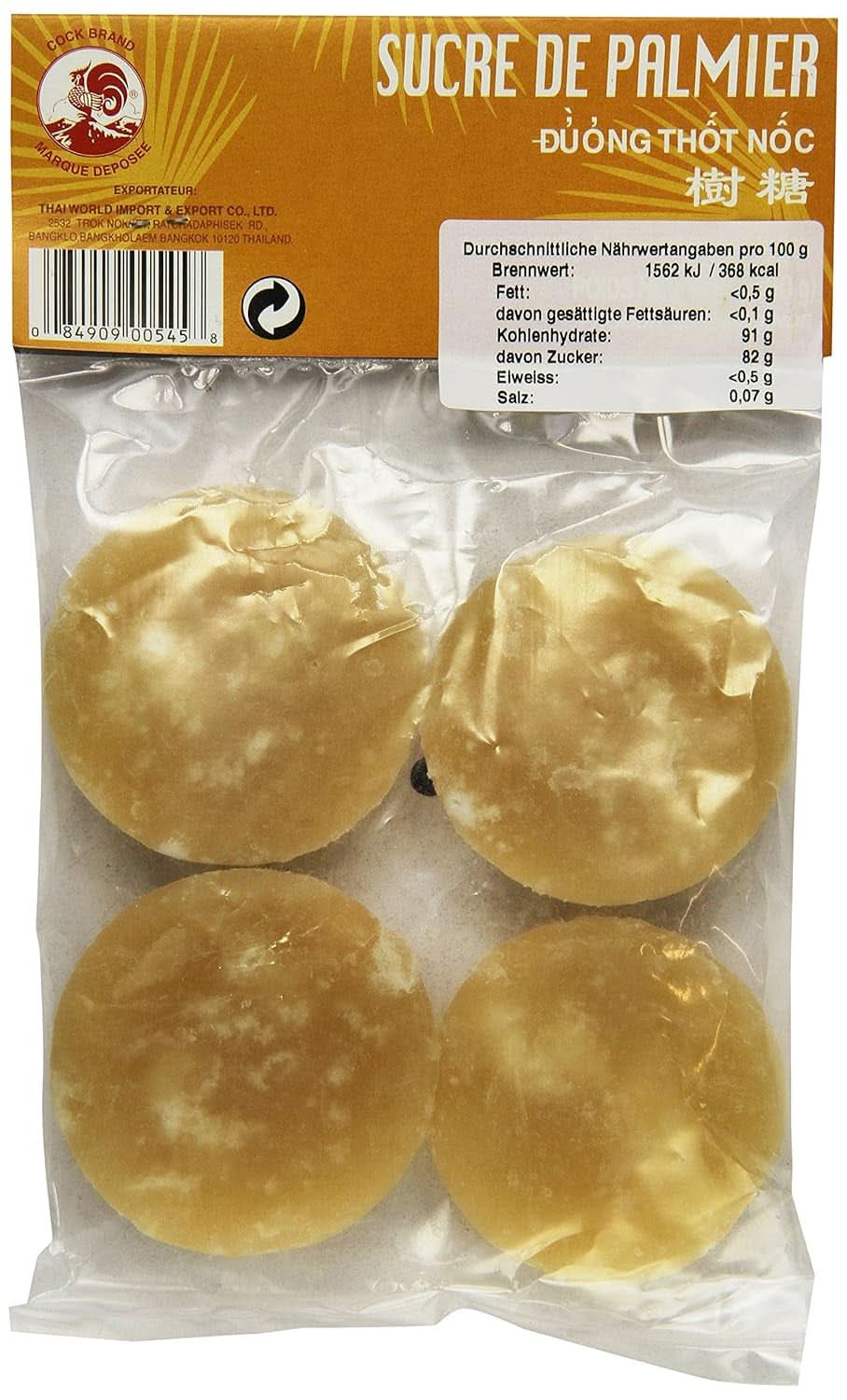 Palmzucker, Scheiben (1 X 200 G) Süßstoffe Naty Shop