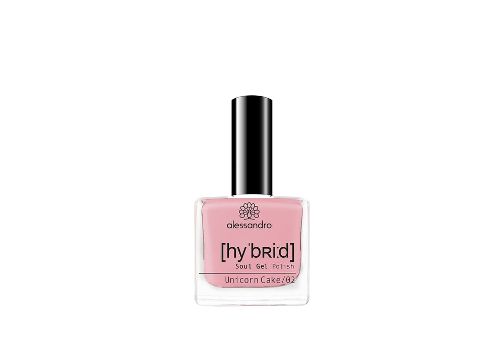 HYBRID-Nagellack alessandro Pink Melon – leuchtender Rosaton mit feinen Glitzerpartikeln – Perfekte Nägel in nur 3 Schritten, ohne LED – hält bis zu 10 Tage! 8 ml