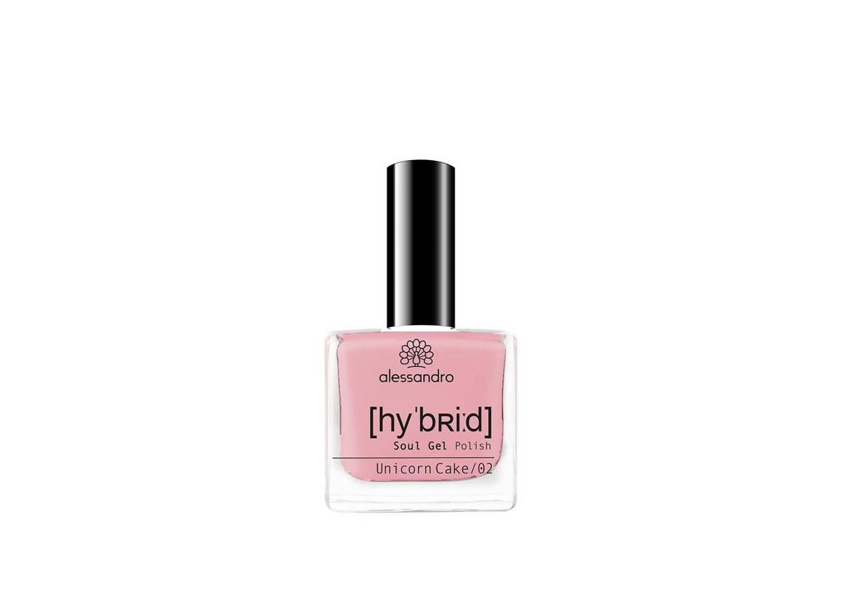 HYBRID-Nagellack alessandro Pink Melon – leuchtender Rosaton mit feinen Glitzerpartikeln – Perfekte Nägel in nur 3 Schritten, ohne LED – hält bis zu 10 Tage! 8 ml