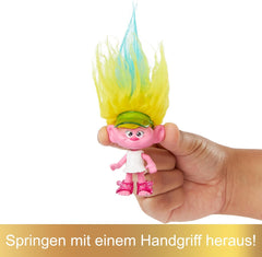 Mattel DREAMWORKS TROLLS United We Stand – Hairy Surprises Viva, păpușă cu păr de pluș galben strălucitor și 3 accesorii surpriză, pentru copii cu vârsta de 3 ani și peste, HNF11