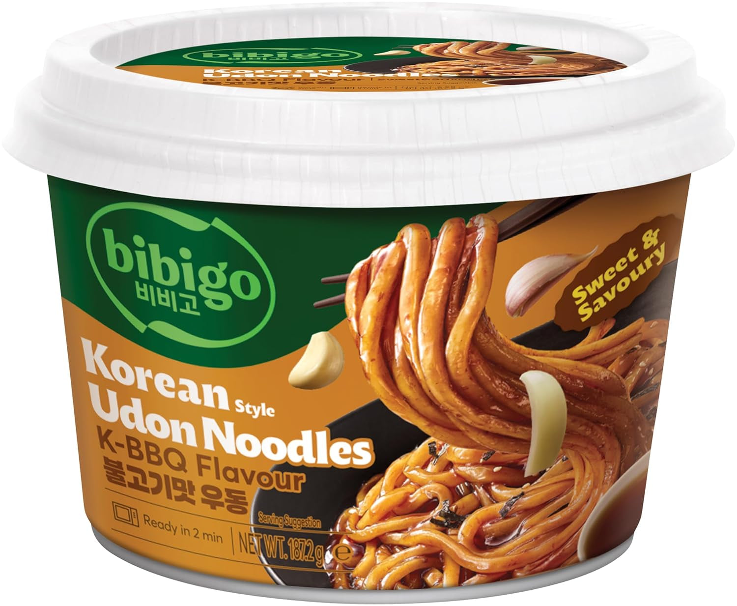 BIBIGO – Gegrillte koreanische Udon-Nudeln – (1 x 187,2 g)