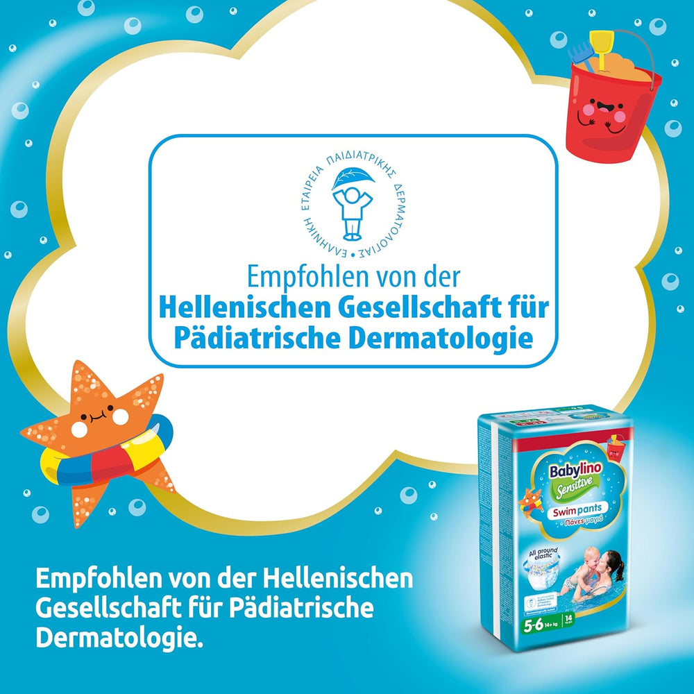 Windeln Sensitive Badehosen, für Meer und Pool, Größe 5-6 (über 14 kg), 84 Stück