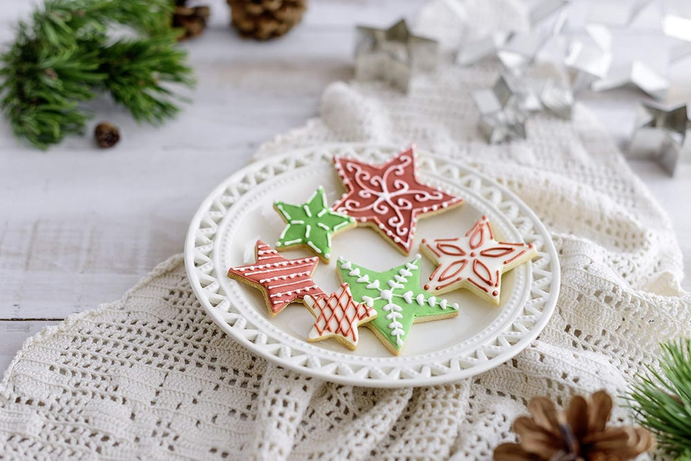 Set de forme de biscuiți Dr. Oetker în formă de stea, 6 piese, forme de biscuiți de Crăciun, forme de biscuiți pentru biscuiți și biscuiți de terasă, motiv în diferite dimensiuni, cantitate: 1 x set de 6 piese