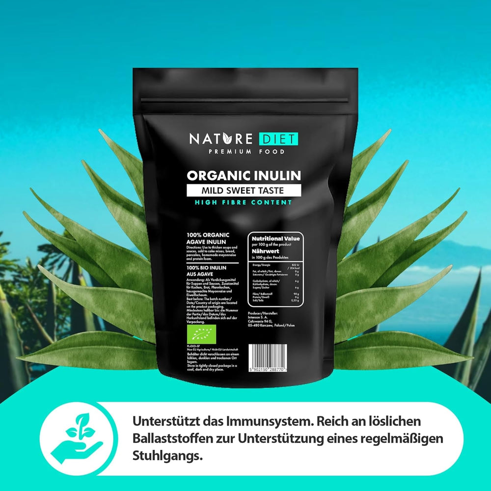 Nature Diet - Bio-Inulin 1 kg | Aus Agave | Natürliches Präbiotikum Süßstoffe Naty Shop