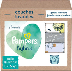 Pampers Waschbare Windeln – Harmony Hybrid Baby 3er-Pack waschbare Windeln – 1 Stück