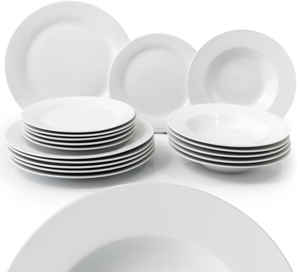 Serviciu de masă din 18 părți porțelan pentru 6 persoane, set format Seturi vesela masa Naty Shop