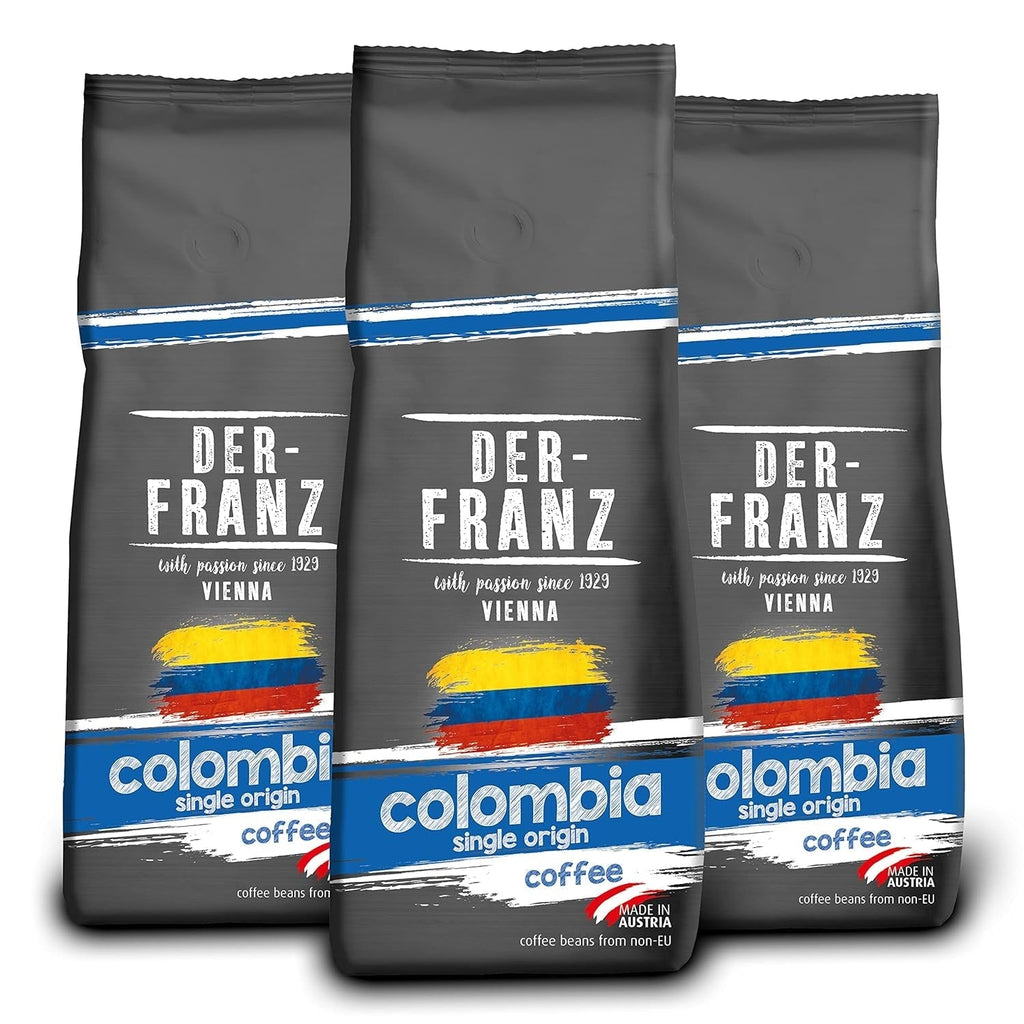 Der-Franz Espresso Organic Coffee, Intensitate 5/5, Arabica și Robusta organice, boabe întregi Cafea Naty Shop 3 x 500 grame Columbia