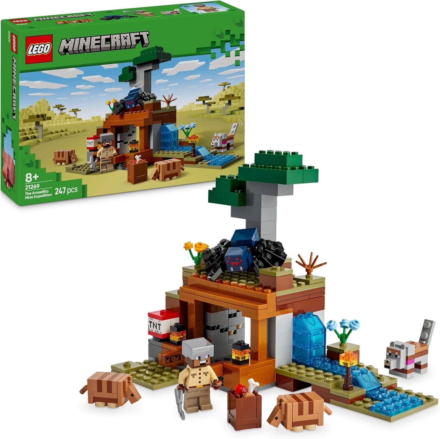 LEGO Minecraft Dungeon Mine Expedition Videospiel Minifiguren-Set Charakterbauspielzeug Geschenk für Jungen und Mädchen ab 8 Jahren 21269 Bausets Besuche den LEGO-Store Standardtitel