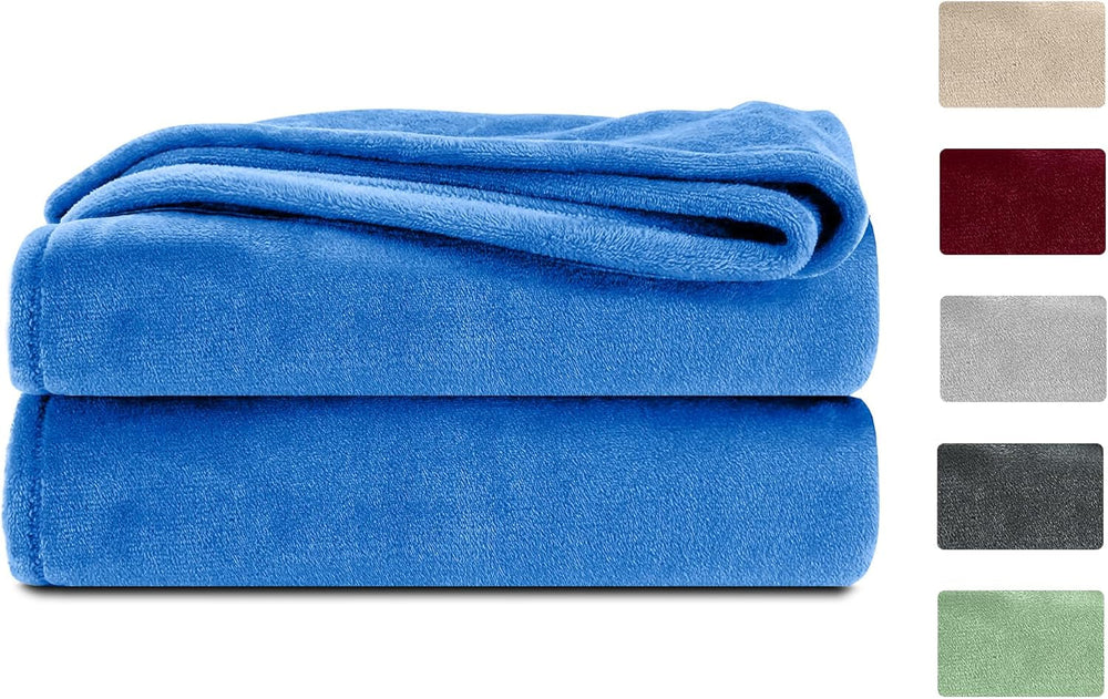 Komfortec Flauschdecke, Kuscheldecke, Fleecedecke, Öko-Tex zertifiziert, superweich, 150x200 cm, 260 g/m², beige Betten und Decken Besuche den Komfortec-Store Blau 150 x 200 cm