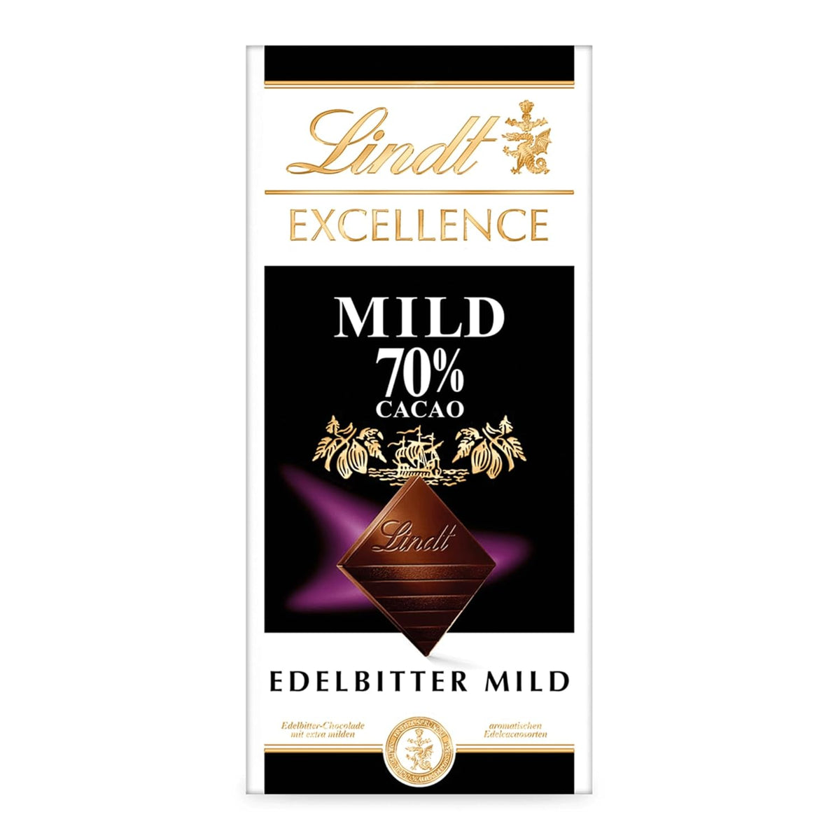 Lindt-Schokolade | EXCELLENCE Mild Stick 70 % | 100g | Milde dunkle Schokolade mit intensivem Kakaogeschmack | Veganer Schokoriegel