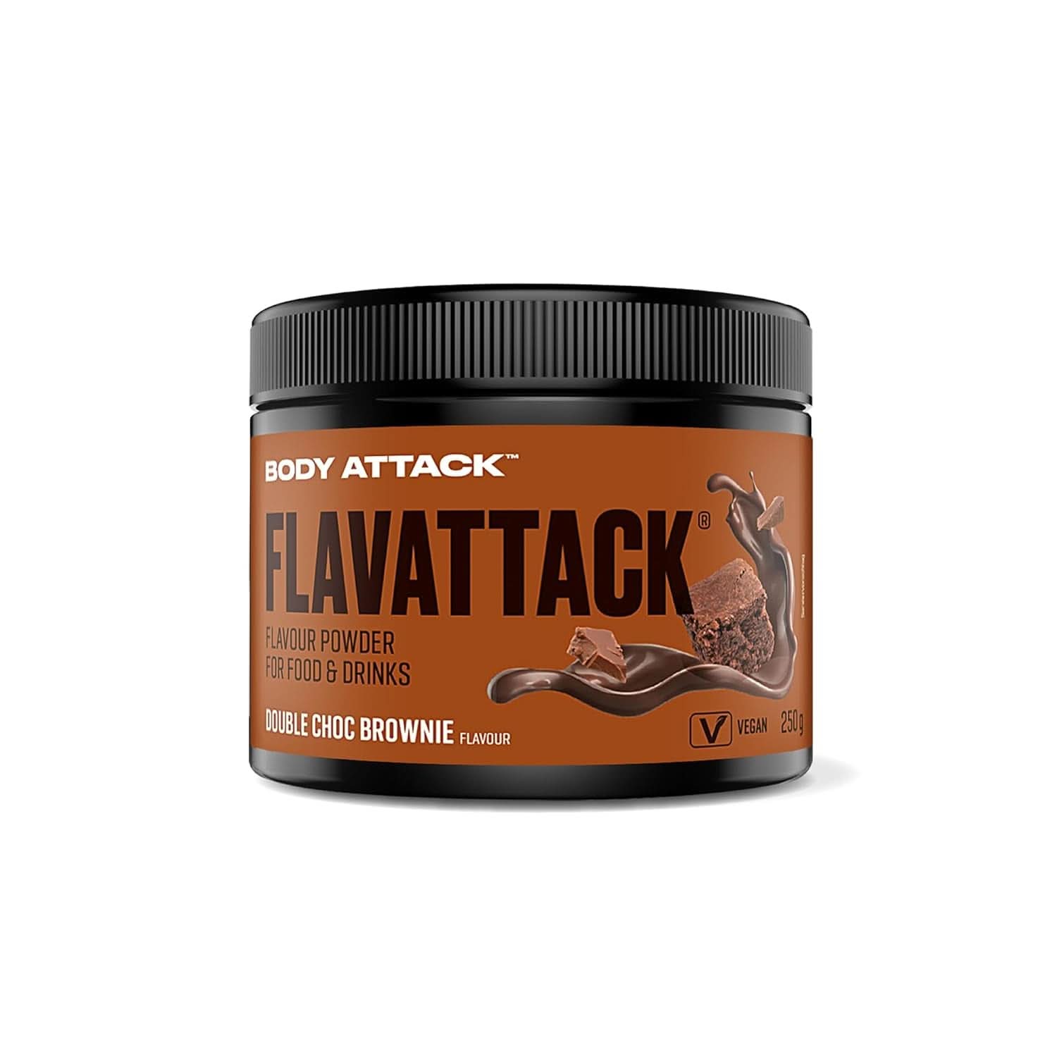 Body Attack Flavattack®, Double Choc Brownie, 250 g / 83 Portionen Aromen Naty Shop 250 Gramm Double Chocolate Brownie