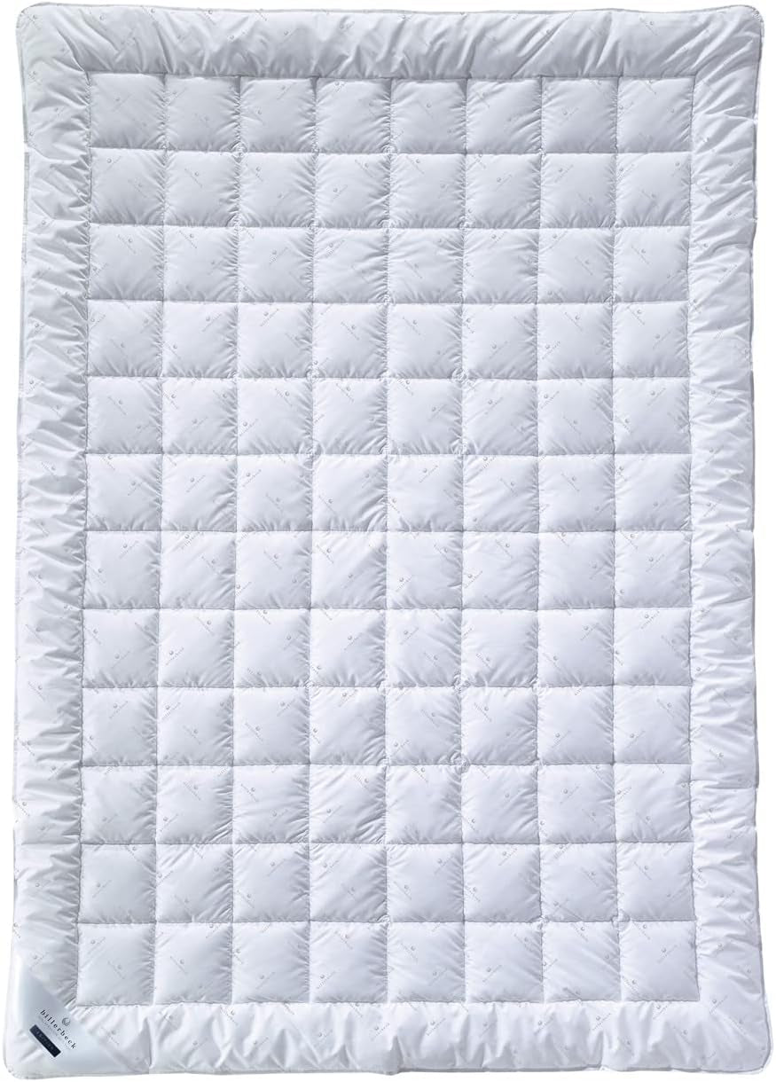 Billerbeck E21 King-Faser-Steppdecke – Steppdecke aus raffinierter Aloe-Vera-Faser – 135 x 200 cm Ganzjahresdecke mit mittlerer Wärme, weiß Naty Shop Quilts & Quilts Single 135 x 200 cm 4 – Jahreszeiten (Sl + M W+)