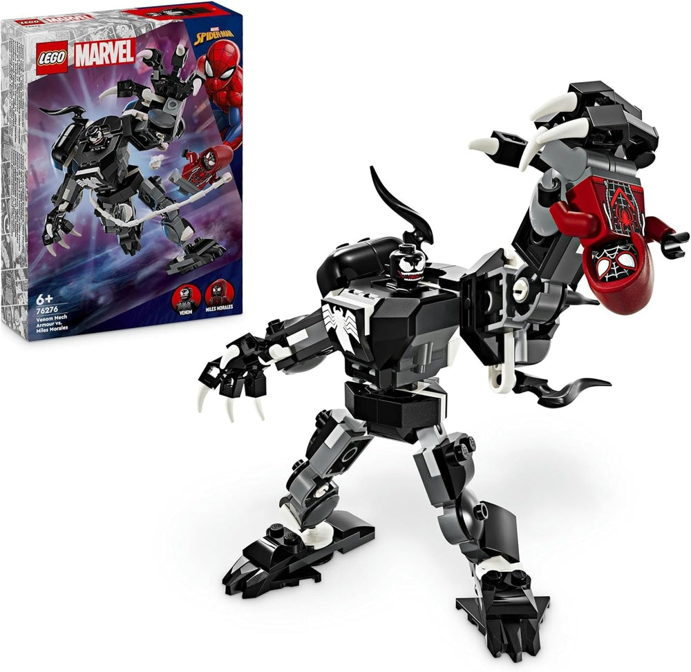 LEGO Marvel Venom Mech Vs. Miles Morales bewegliche Actionfiguren für Kinder Spider-Man-Set mit Superhelden-Duell-Minifiguren Spielzeuggeschenk für Jungen und Mädchen ab 6 Jahren 76276 Bausets Besuchen Sie den LEGO-Store Single