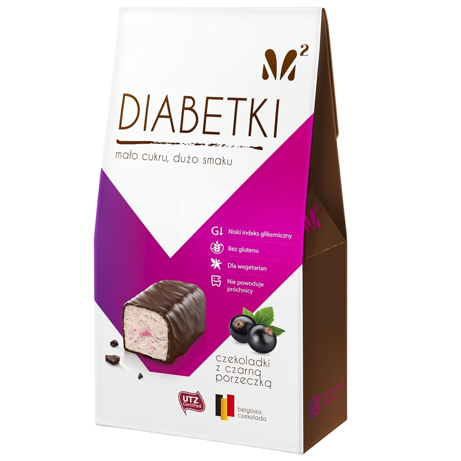 DIABETKI Haselnusspralinen, zuckerfreie Schokolade, köstliche Süßigkeiten für bewusste und Diabetiker, glutenfreie und vegetarische Snacks 100g