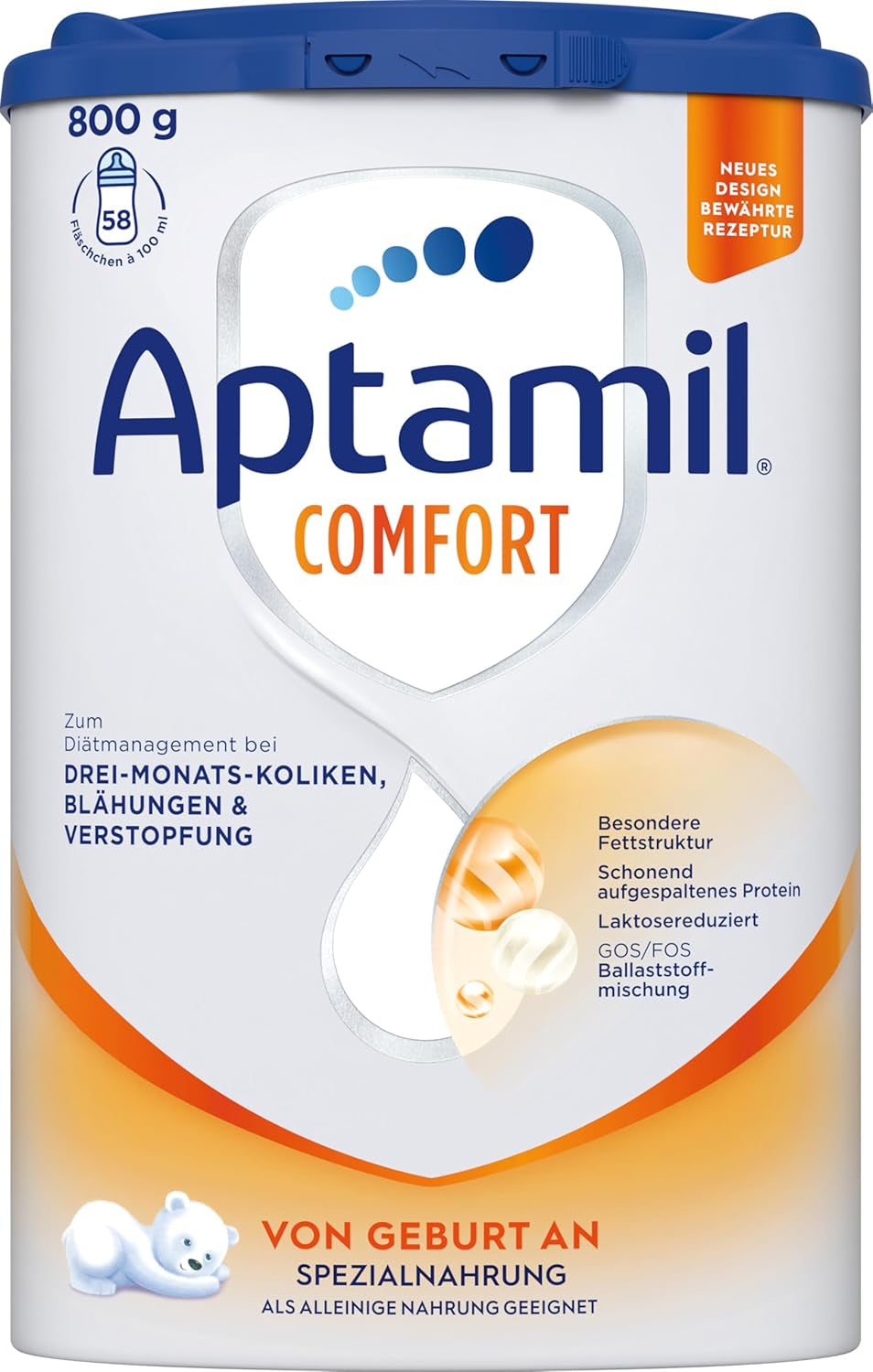 Aptamil Comfort – Spezialformel ab der Geburt – 1 x 800 g