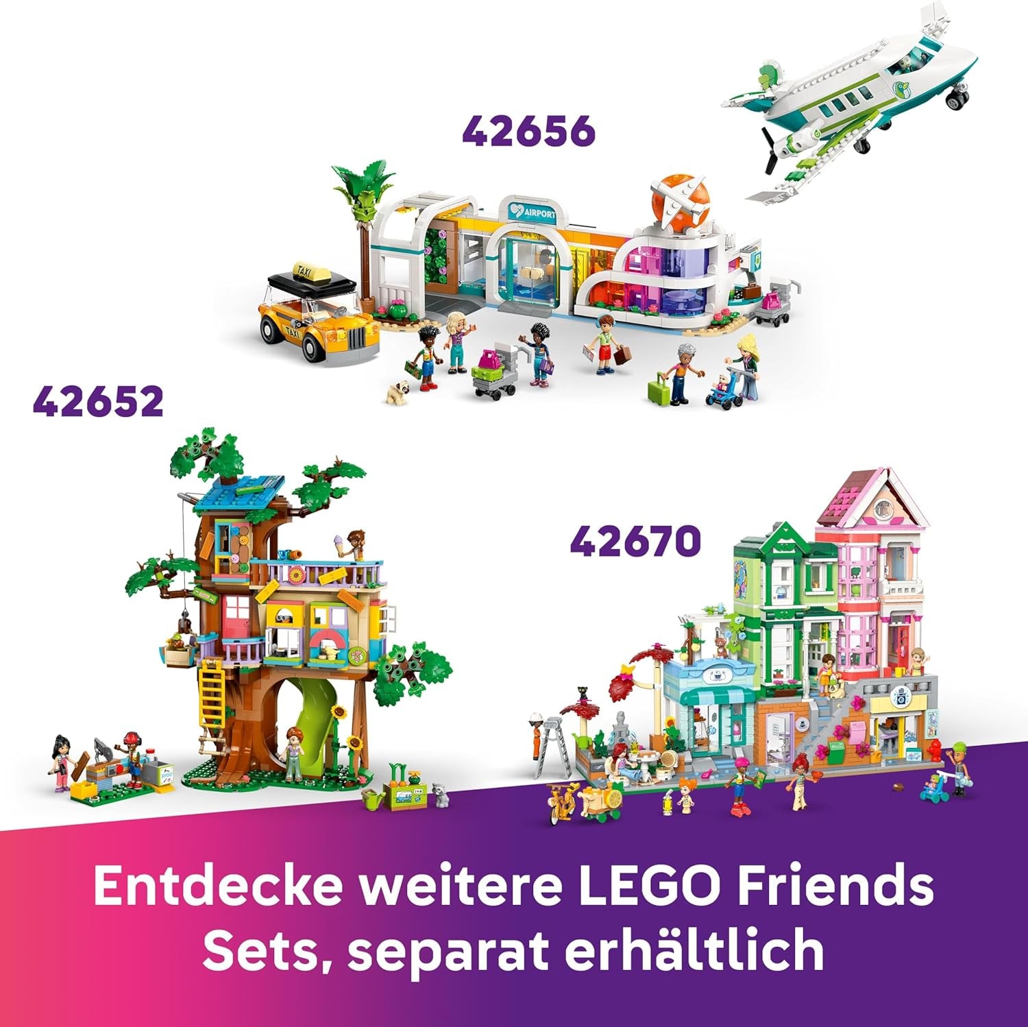 LEGO Friends Wohnmobil, Bauset für Rollenspiele mit einem Spielzeug Wohnwagen, Geschenk für Mädchen ab 7 Jahren, kreatives Spielset mit 3 Minifiguren und Ferretchen Tierfigur 42663