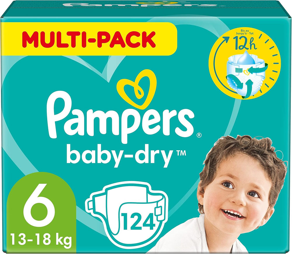 Pampers Baby-Dry Windeln, Größe 5, 174 Windeln, 11 kg – 16 kg, bis zu 100 % Auslaufschutz und Komfort die ganze Nacht