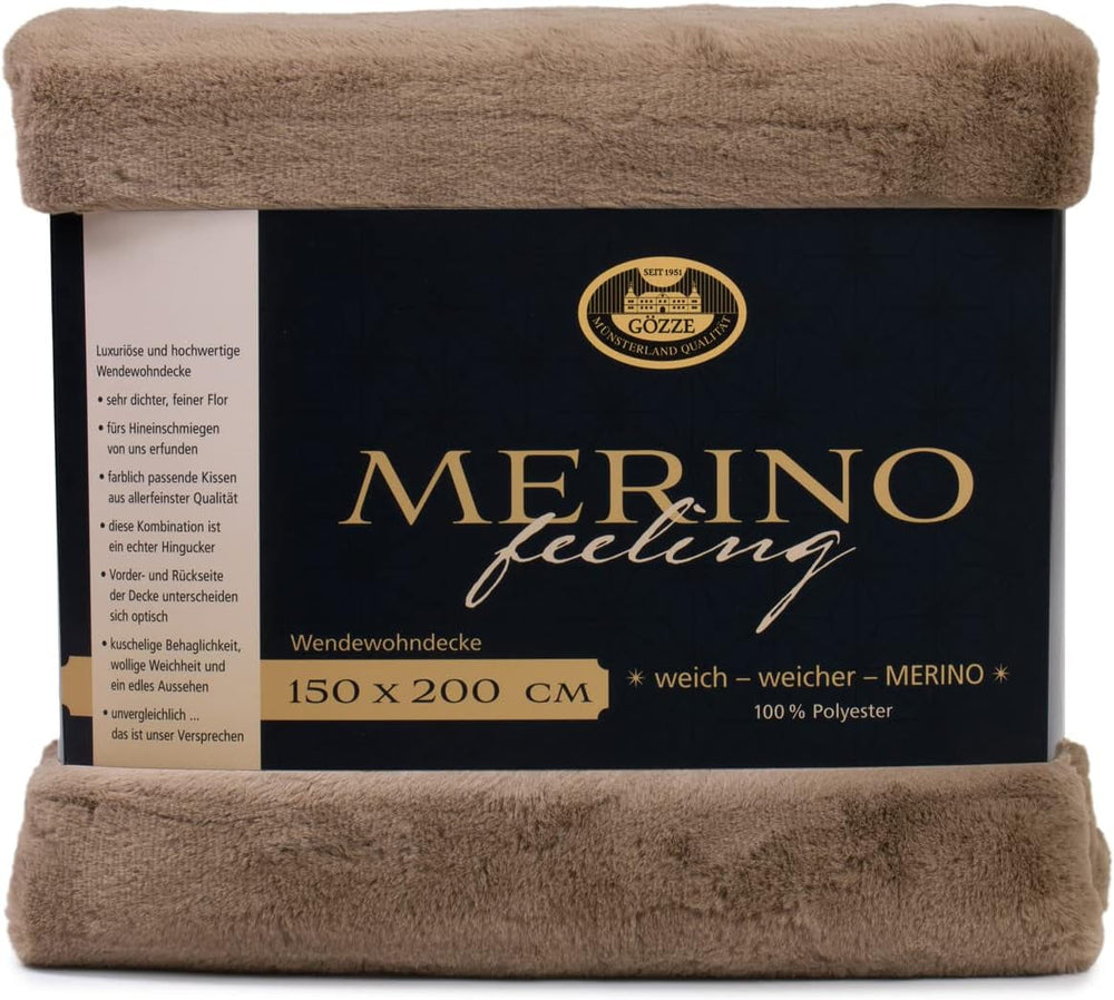 Gözze – Bequeme Decke, wendbar, hohe Dichte 600 g/m², 150 x 200 cm – dunkelgrüne Betten und Decken Besuche den Gözze-Store Taupe 150 x 200 cm