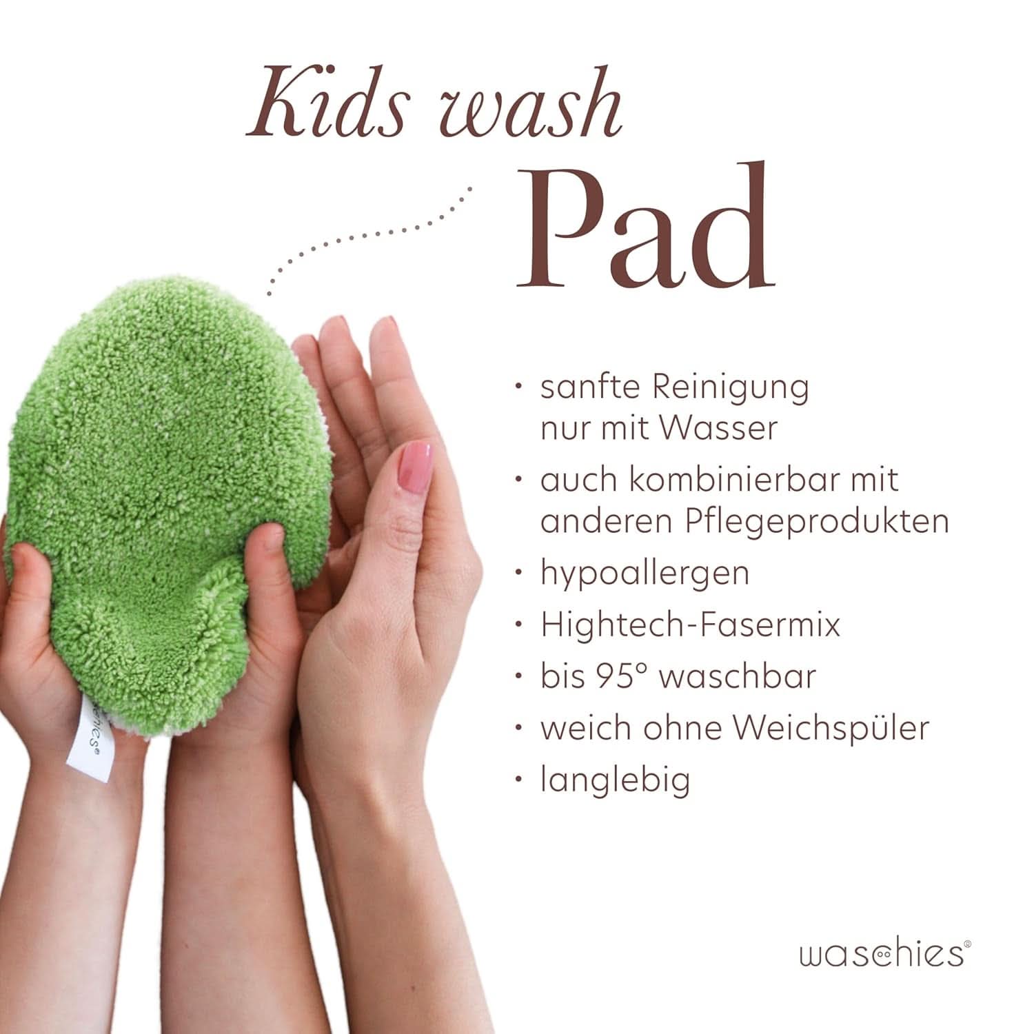 Waschies KIDS Baby- und Kinderwascheinlagen, nur zur Reinigung mit Wasser, wiederverwendbar Mutter und Kind Naty Shop