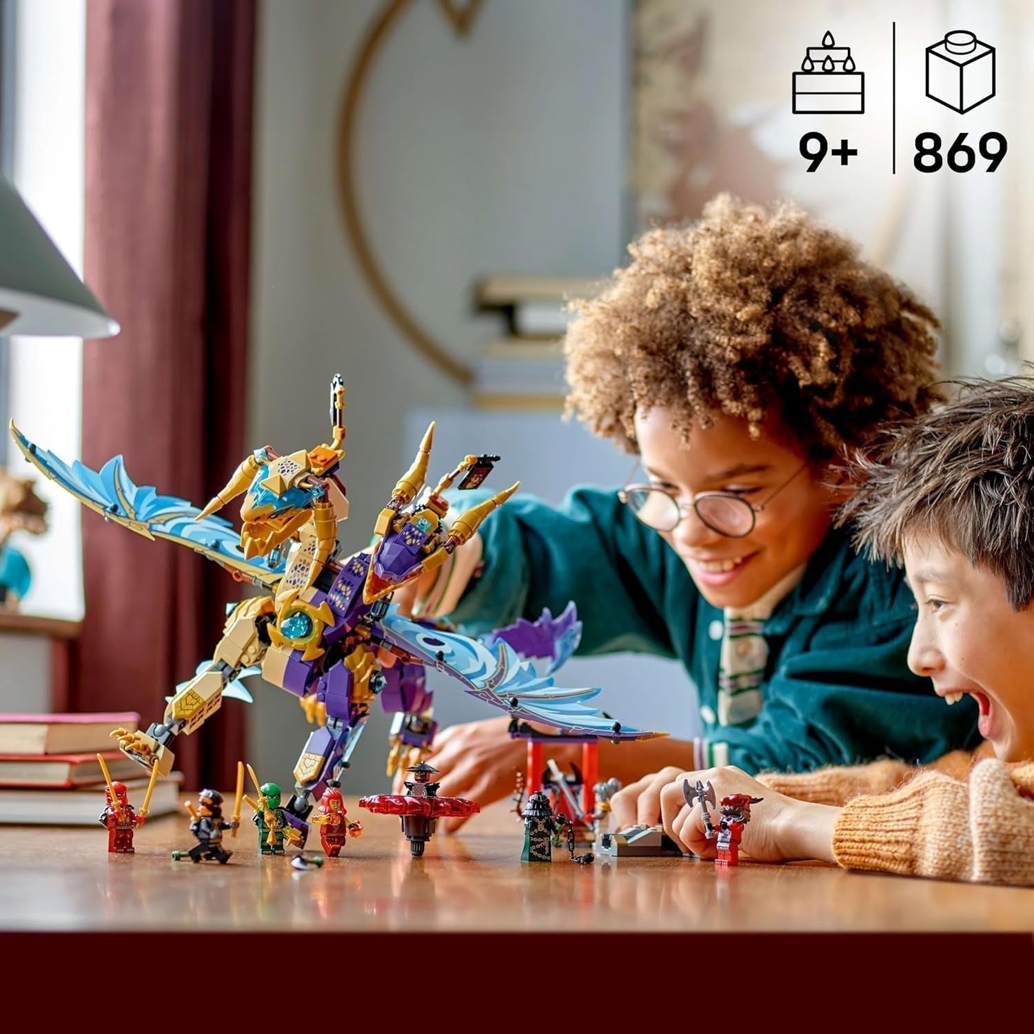 LEGO NINJAGO Lightbow Dragon – Spielzeug mit 8 Minifiguren und einem Spinjitzu-Rad – interaktives Ninja-Konstruktionsspielzeug für Jungen und Mädchen ab 9 Jahren – Geschenkidee für Fans 71836 Bausets Besuchen Sie den LEGO-Store