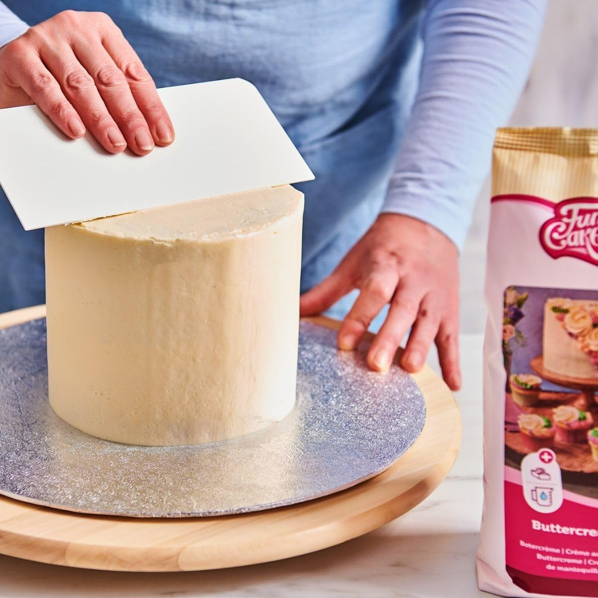 Funcakes Mix Für Buttercreme: Einfach Zu Berübenen, Cremig, Perfekt Zum Dekorieren, Abdecken Und Füllen Von Kuchen, Belag Auf Cupcakes, Halal., 1 Kg Mix zum Backen und Kochen Naty Shop