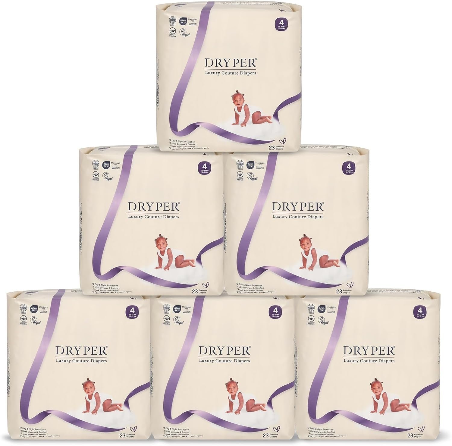 Umweltfreundliche Windeln für Neugeborene, Größe 1 (3–5 kg), ultradünn, weich, hypoallergen, für empfindliche Haut, 3D-Auslaufschutz, Premium-Nässeindikator für Tag und Nacht, 180 Stück