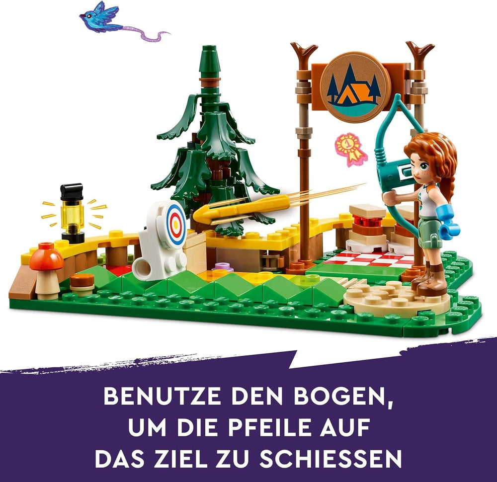LEGO Friends Bogenschießen im Abenteuercamp Kinderbauspielzeug mit Pfeil und Bogen, 2 Figuren und einem Waschbecken, für Mädchen und Jungen ab 6 Jahren 42622 Bausets Besuchen Sie den LEGO-Store