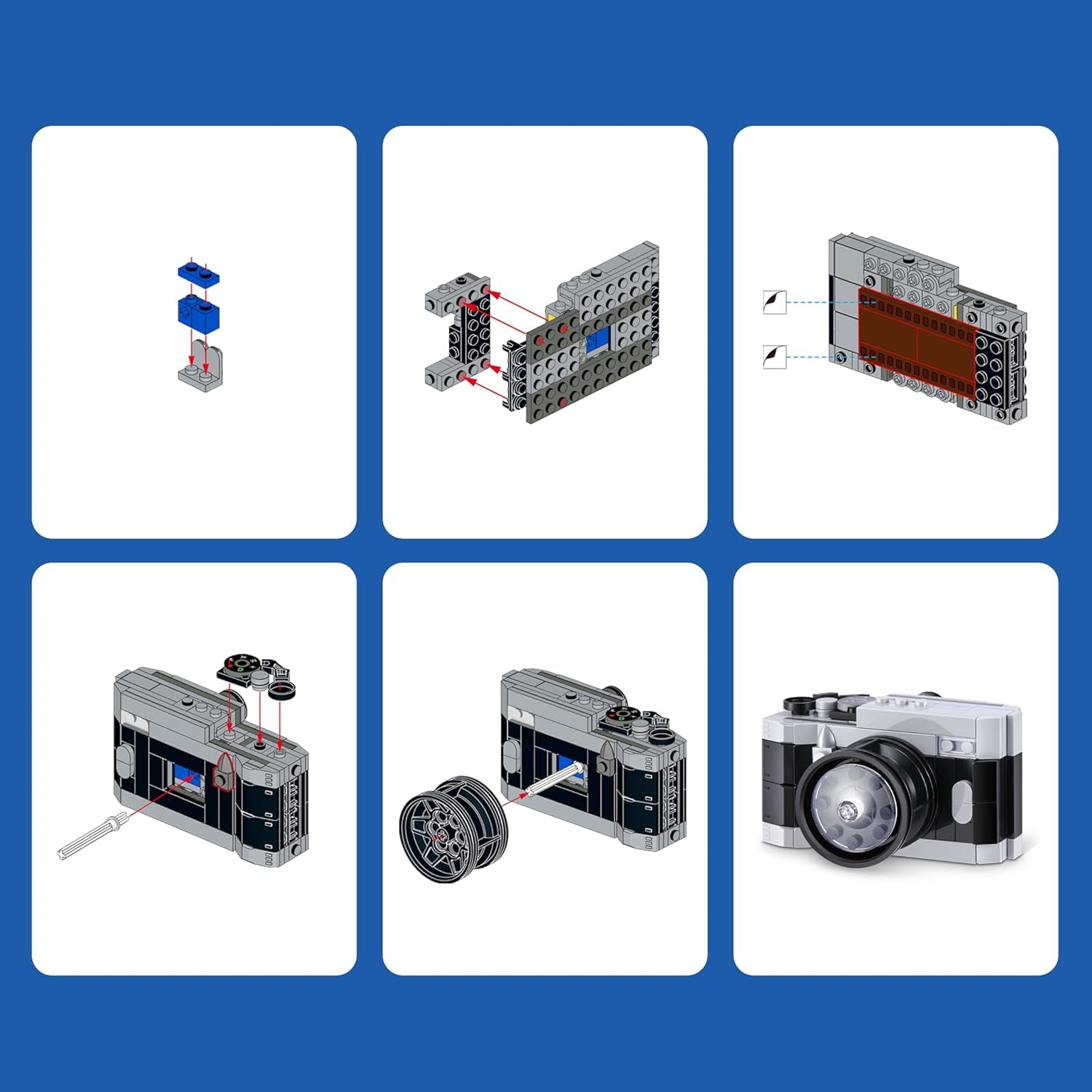 Max Build More Premium Retro Serie 2 (Camera & Handheld-Spielkonsole) von ZURU – Unboxing-Spielzeug & Klemmbausteine ​​​​Sammelfiguren Minis mit bis zu 340Teilen, 4 Retro Designs zum Bauen & Ausstellen