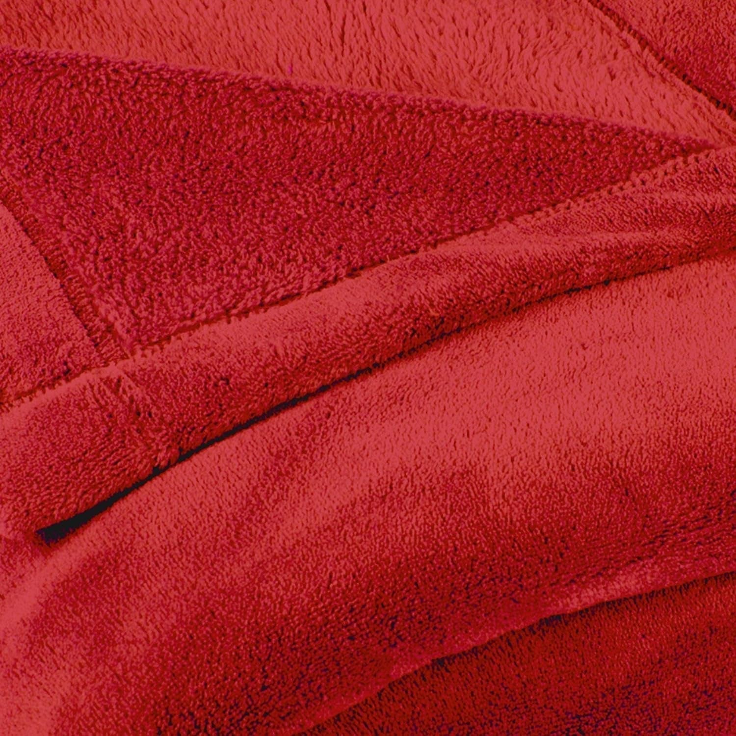 Celinatex flauschige Decke XXL 220 x 240 cm rote Sofadecke warme Decke weiches Mikrofaser-Fleece Öko-Tex Montreal Betten und Bezüge Besuchen Sie den CelinaTex-Store