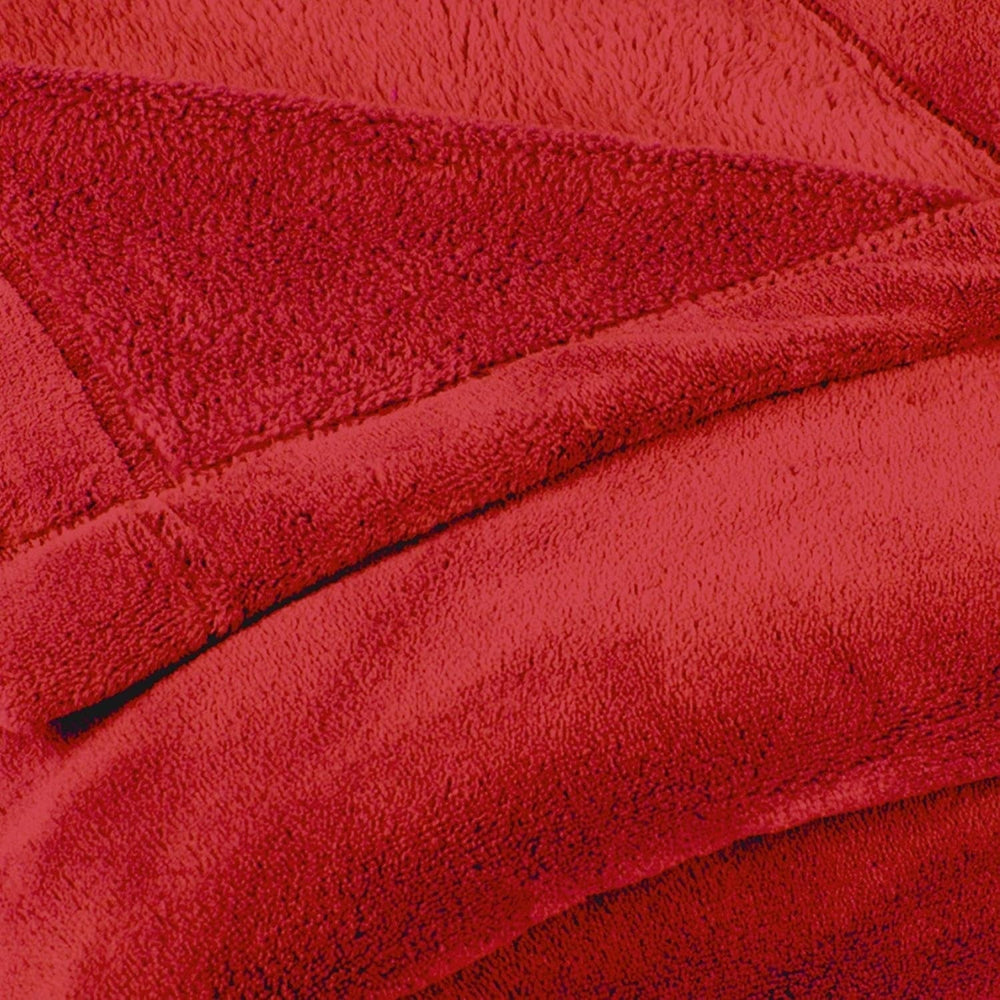 Celinatex flauschige Decke XXL 220 x 240 cm rote Sofadecke warme Decke weiches Mikrofaser-Fleece Öko-Tex Montreal Betten und Bezüge Besuchen Sie den CelinaTex-Store