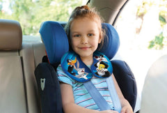 Warner Bros Looney Tunes pernă de gât pentru copii pentru fete, mașină de călătorie moale, Bugs Bunny, Daffy Duck, Silvestro Titti, confort, desene animate, albastru Perne calatorie Naty Shop