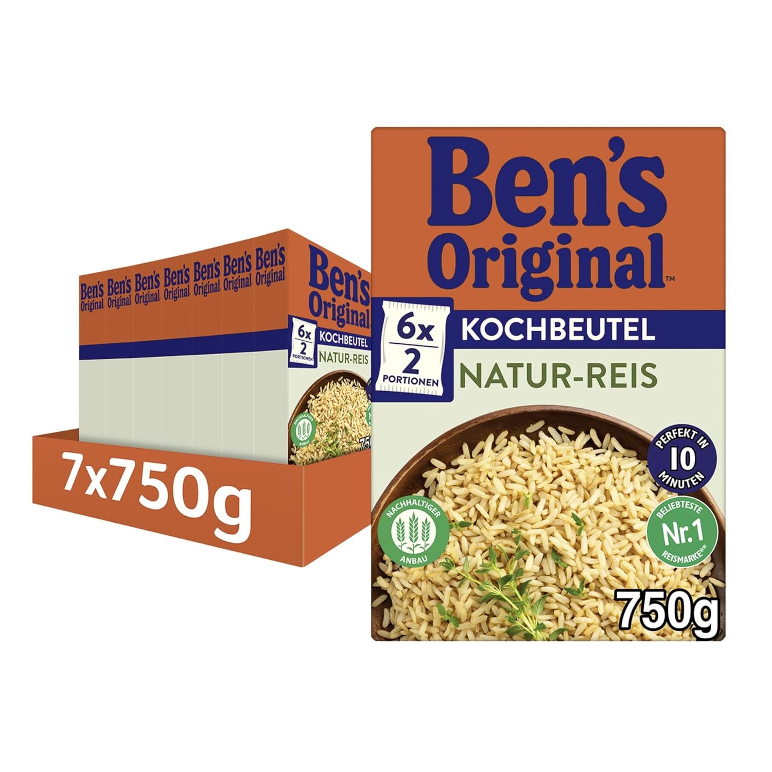 BEN'S ORIGINAL™ Naturreis im Beutel, 9 x 500 g