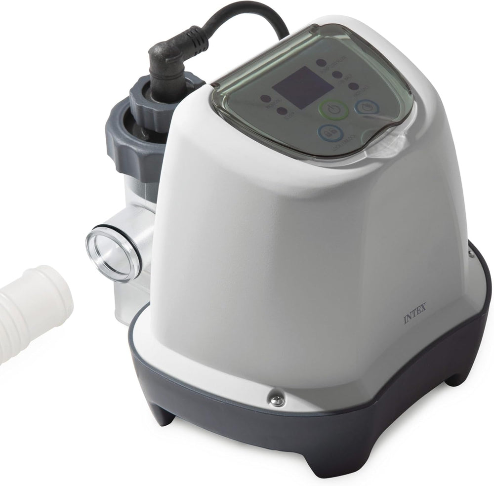 Intex 26662GS - Krystal Clear Salzwassersystem, Salz-Chlor-Generator, für Filterpumpe 1136-3785 l/h, für kleine Pools bis 366 cm, Kunststoff, Weiß