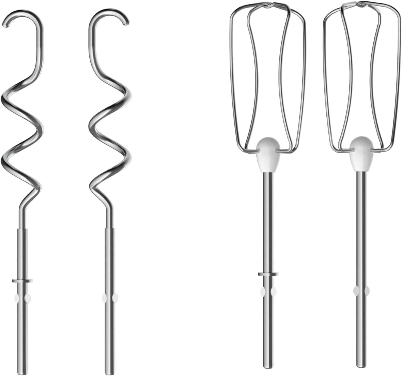 Tefal HT650E Power Mix Silence Handmixer | 600 Watt | Variabler Geschwindigkeitsregler | Turbo- und Auswurf-Funktion | Extremer Freizeitmotor | inkl. 2 Rührbesen und 2 Knethaken | Wheat Kitchen Naty Shop