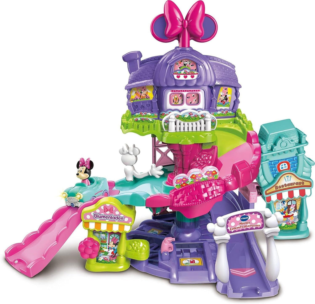 Vtech 80-521804 TUT TUT Baby Speedster - Minnie's Shopping Adventure & TUT TUT Baby Speedster - Deluxe Road Set - Set mare de expansiune cu 46 de piese și accesorii de construit 1-5 ani Jucarii Bebe Naty Shop