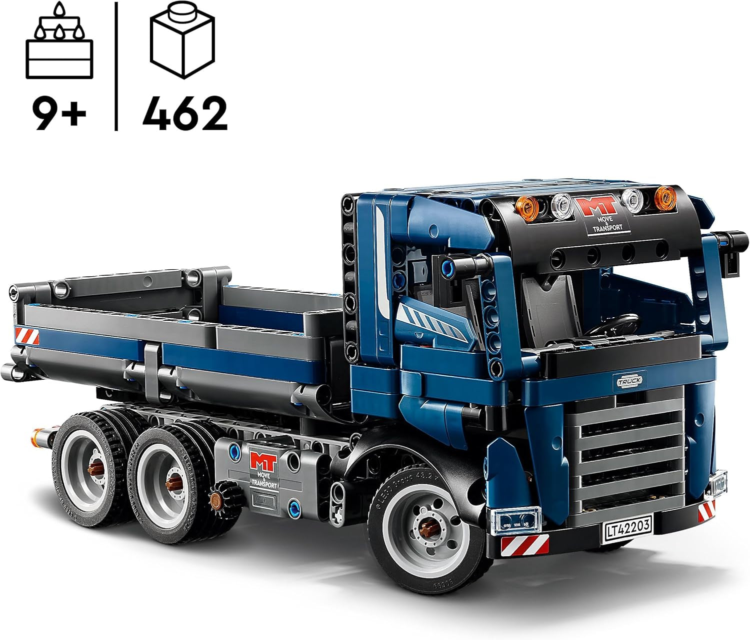 LEGO Technic Dump Truck Spielzeug mit Lenkrad und beweglichem Muldenkipper – blaues Baufahrzeug – Geschenkidee für Geburtstage oder Feiertage – Bauset für Jungen und Mädchen ab 9 Jahren 42203 Bausätze Besuchen Sie den LEGO-Store