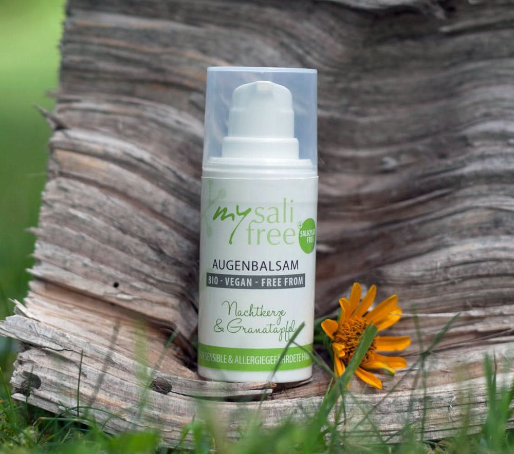 Mysalifree BIO EYE BALM, intensive Anti-Falten-Augencreme für empfindliche Haut, mit Granatapfel und Ocker, 15 ml Kosmetik und Schönheit Naty Shop